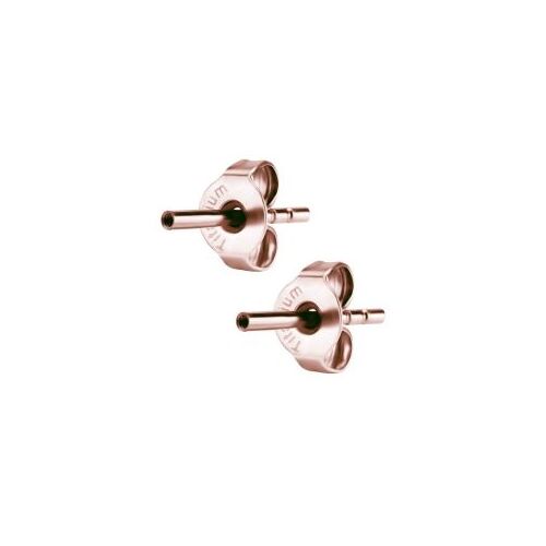 Rose Gold Titanium Internal Ear Stud Post with Butterfly Back (Type R) 18 Gauge Sold as Pairs