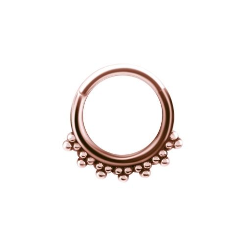 Rose Gold Steel Septum Ring - Halo